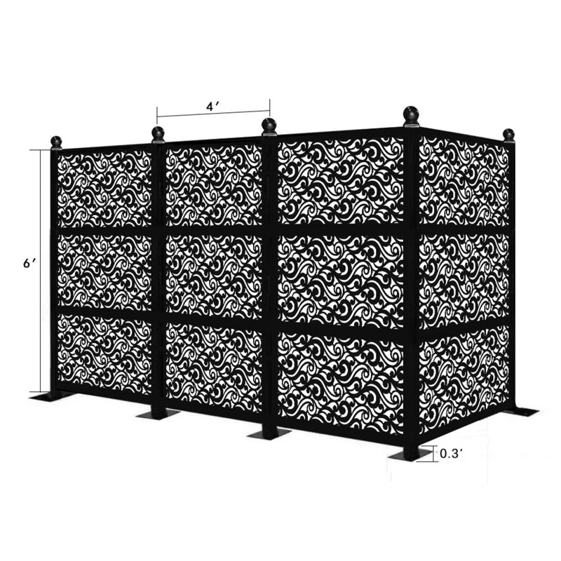 eJoy 6.5 ft. H x 13 ft. W Freestanding Modular Metal Privacy Screen